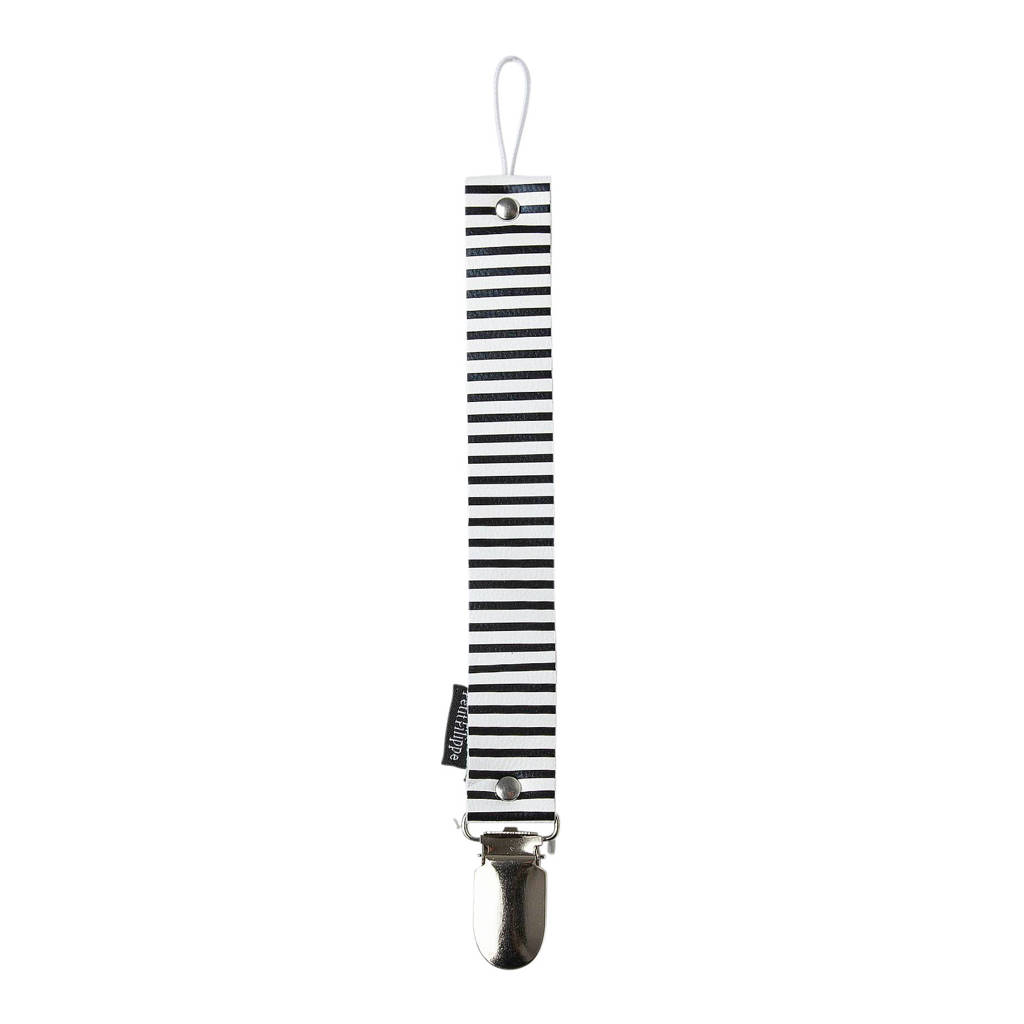 Petit Filippe speenkoord breton stripes, Blauw/wit