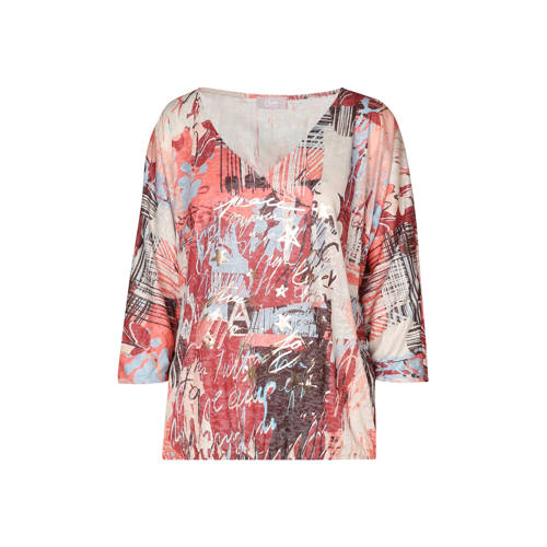 Cassis T Shirt Met Allover Print cassis kopen in de aanbieding Cassis T Shirt Met Allover Print cassis kopen in de aanbieding