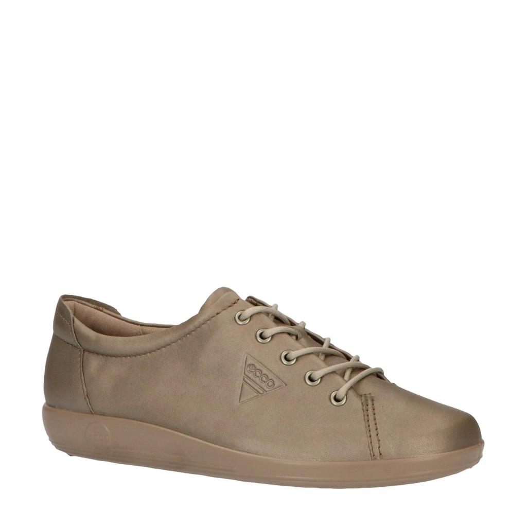 Ecco nubuck veterschoenen metallic