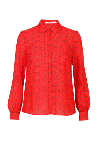 blouse met lipstick dessin rood