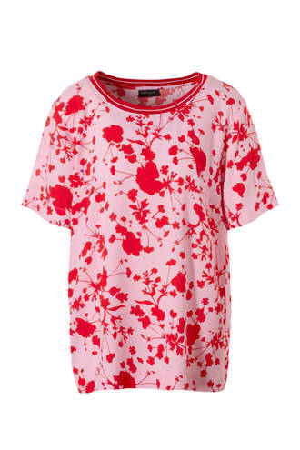 top met bloemen print
