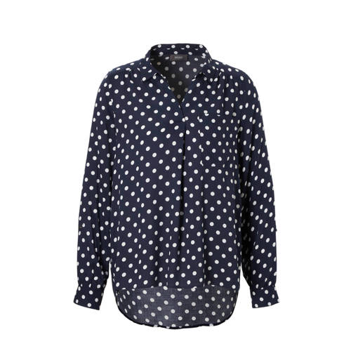 Ca Yessica Top Met Stippen Donkerblauw ca kopen in de aanbieding