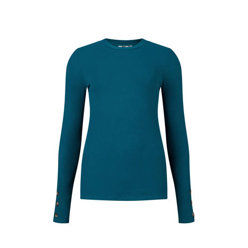 We Fashion Geribde Trui Blauw we fashion kopen in de aanbieding