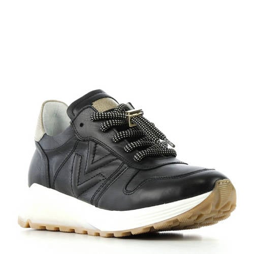 Via Vai Leren Sneakers Zwart via vai kopen in de aanbieding