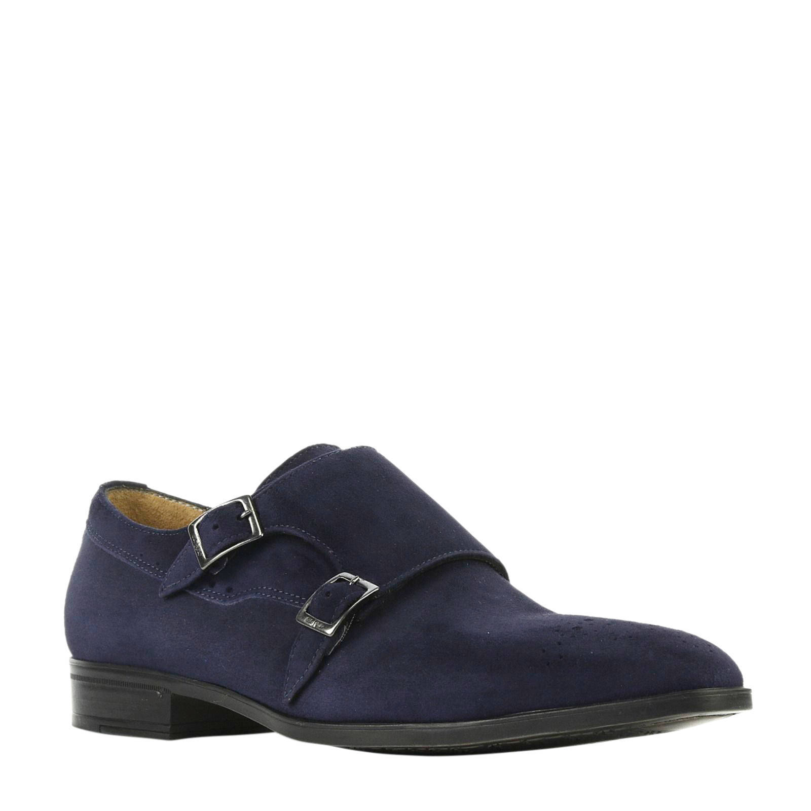 Giorgio 1958 suède gespschoenen blauw | wehkamp