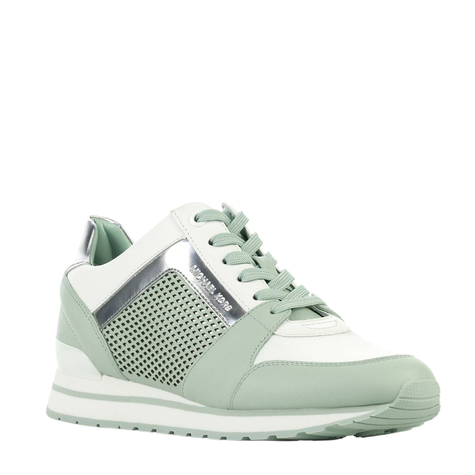 Michael Kors leren sneakers Billie mintgroen | wehkamp