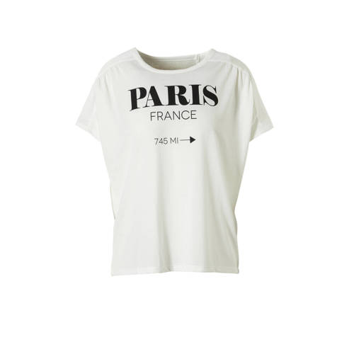 Jacqueline De Yong T Shirt Met Tekstopdruk Wit jacqueline de yong kopen in de aanbieding