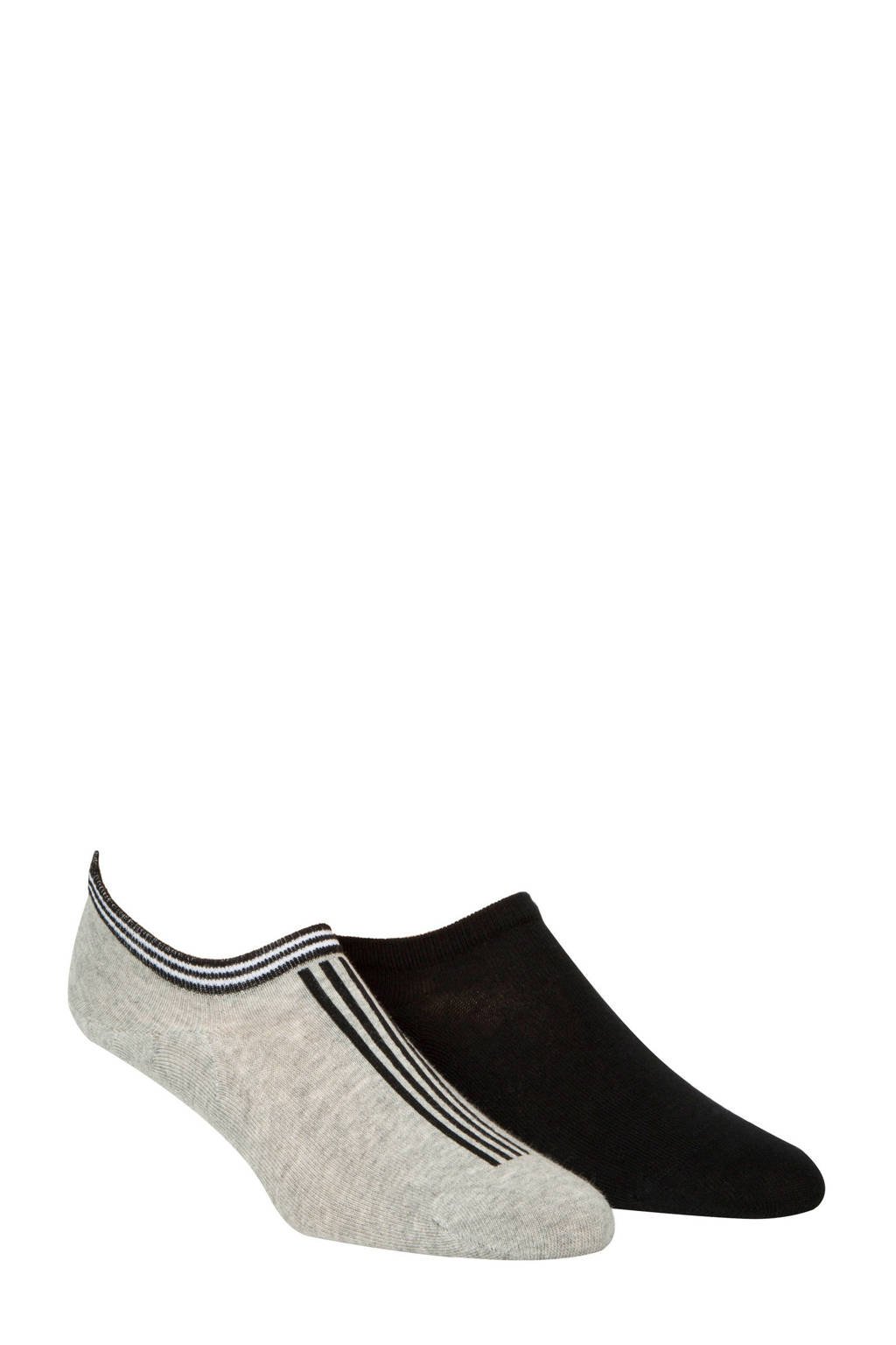 Calvin Klein sneakersokken set van 2, Grijs/zwart