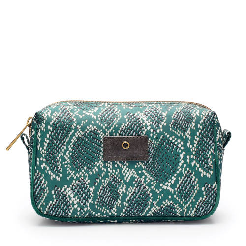 Essenza Slangenprint Make Up Tas Groen essenza kopen in de aanbieding Essenza Slangenprint Make Up Tas Groen essenza kopen in de aanbieding