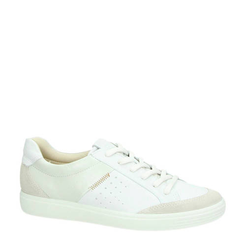 Ecco Soft 7 Leren Sneakers Wit ecco kopen in de aanbieding