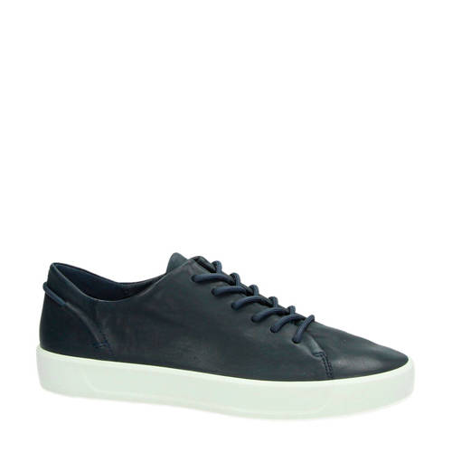 Ecco Soft 8 Leren Sneakers Donkerblauw ecco kopen in de aanbieding