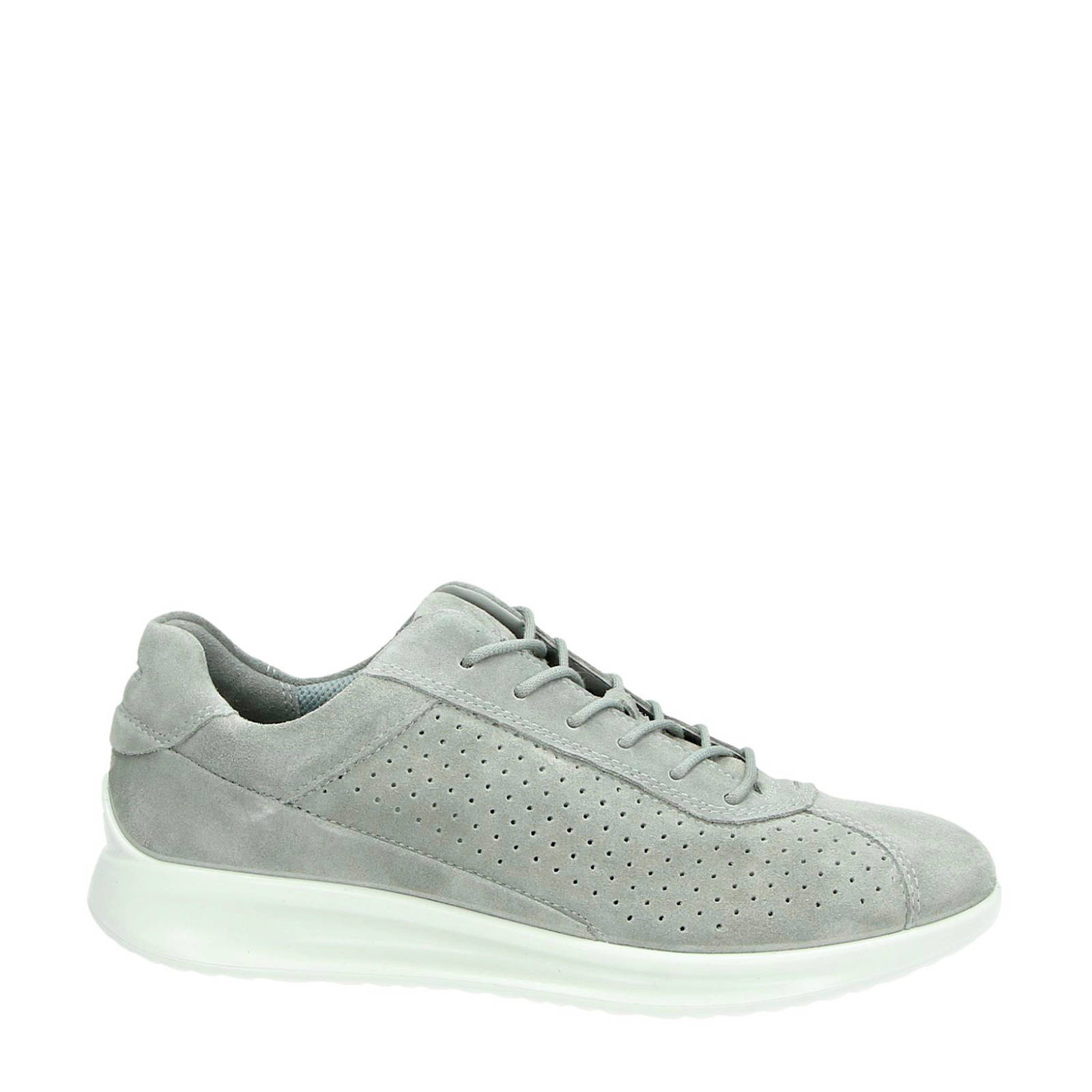 Ecco Aquet suède sneakers grijs | wehkamp