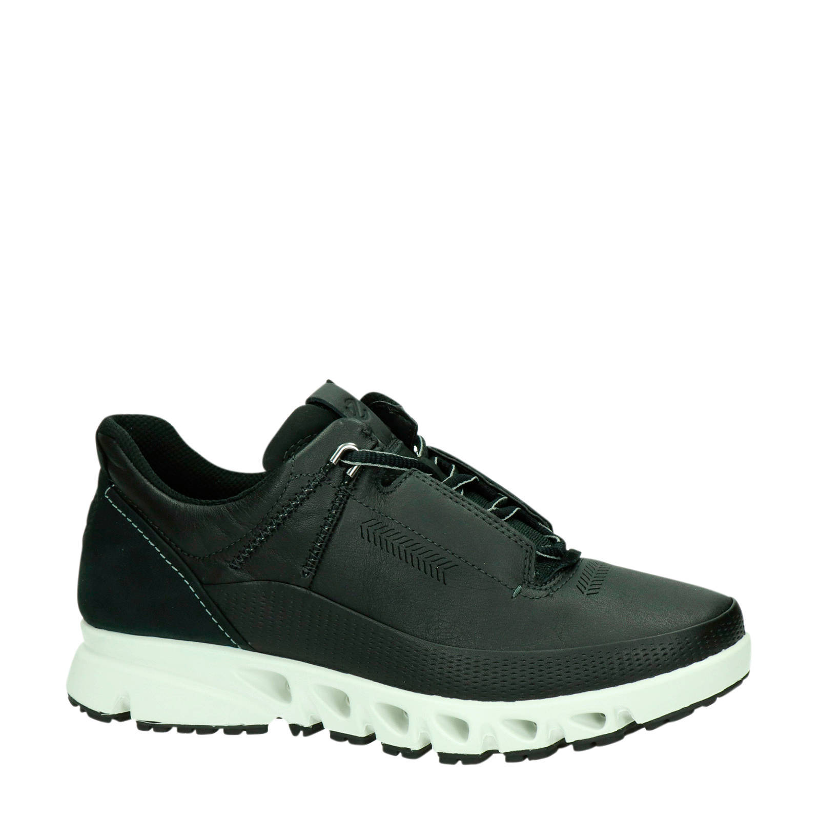 Ecco Multi-Vent comfort leren veterschoenen zwart | wehkamp
