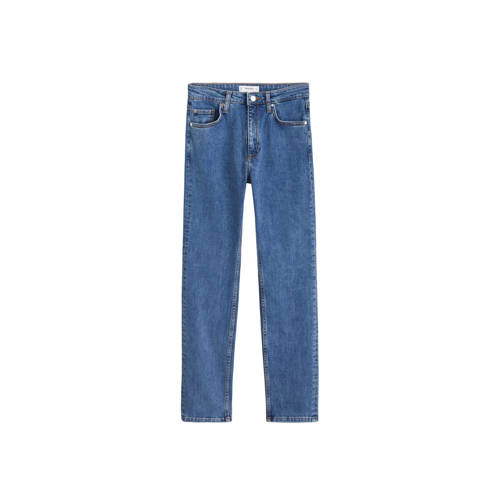 Mango Straight Fit High Waist Jeans Blauw mango kopen in de aanbieding Mango Straight Fit High Waist Jeans Blauw mango kopen in de aanbieding