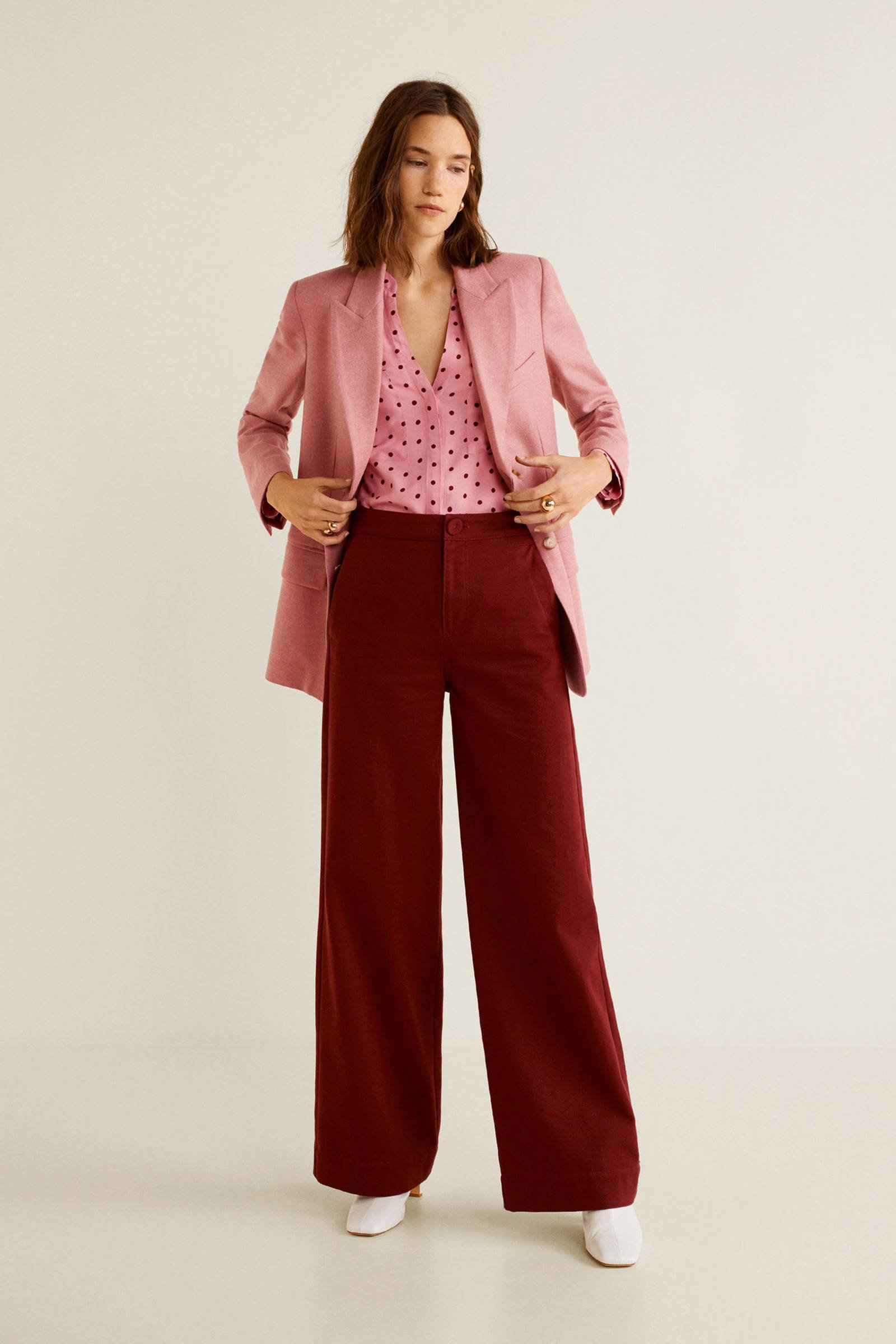 Mango blouse met stippen roze rood | wehkamp Mango blouse met stippen roze rood | wehkamp