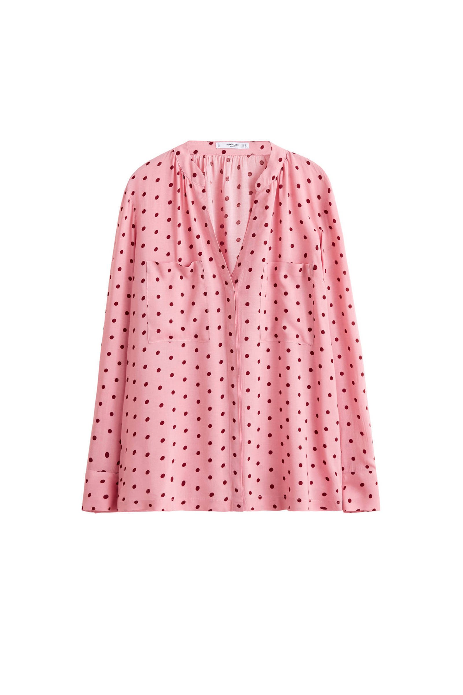 Mango blouse met stippen roze rood | wehkamp Mango blouse met stippen roze rood | wehkamp