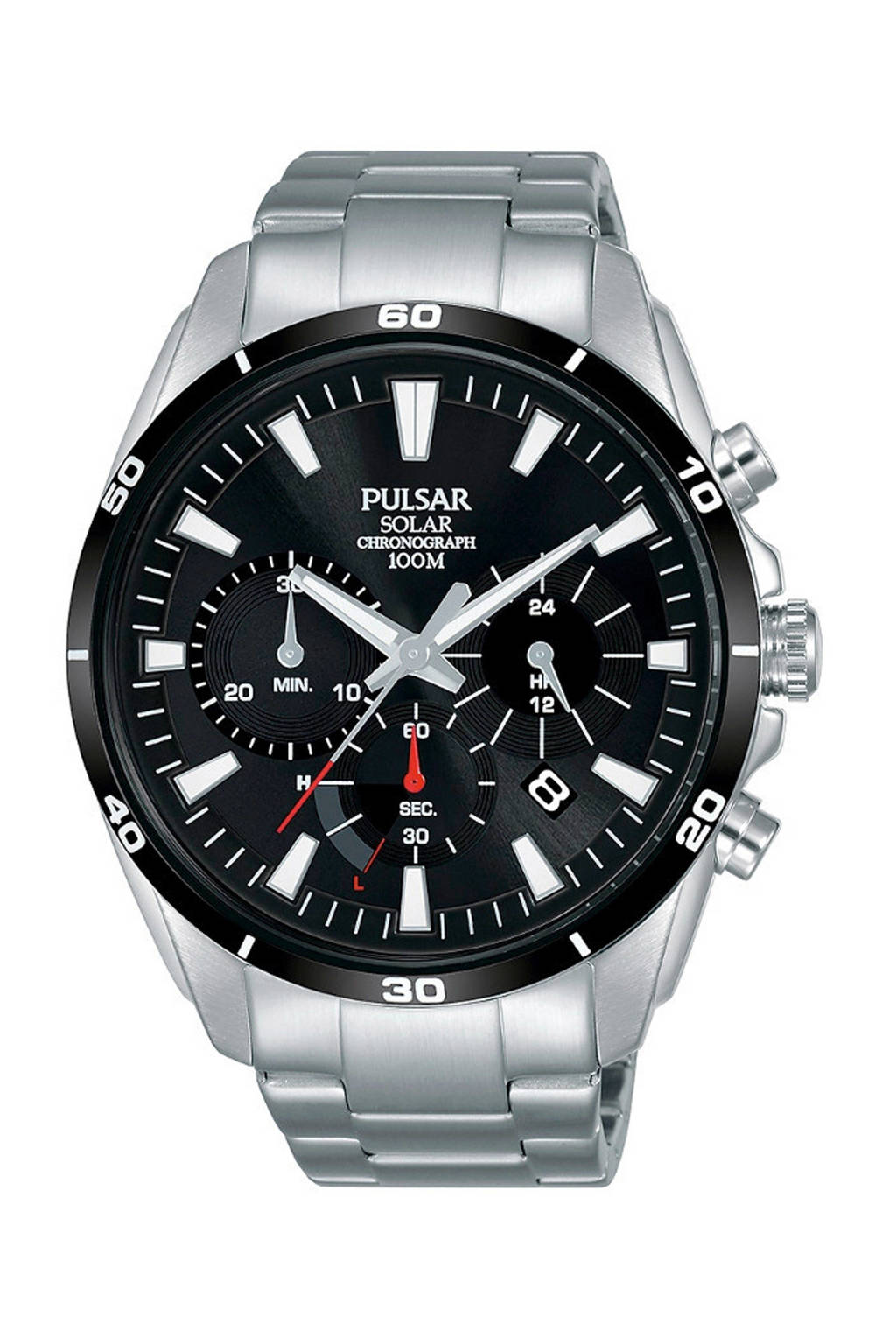 Pulsar Solar Chronograaf horloge PZ5059X1, Zilverkleurig