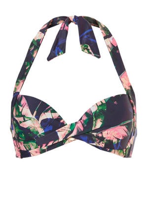 halter bikinitop met all-over print