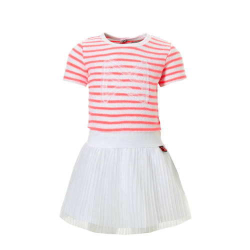 Koko Noko Gestreepte Jurk Met Plisse Rok koko noko kopen in de aanbieding