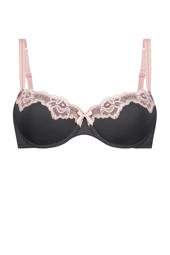 Loes niet voorgevormde beugel BH - Zwart - CONTRAST LACE