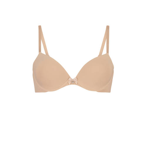 Hunkemoller Voorgevormde Push Up Beugelbh Plunge Beige hunkemoller kopen in de aanbieding