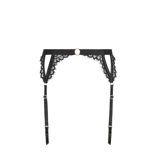 Hunkemoller Private Jarretel Pearl Zwart hunkemoller kopen in de aanbieding