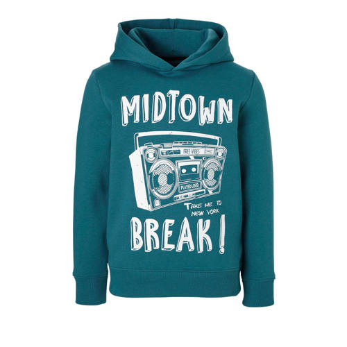 Ca Here There Hoodie Met Printopdruk Petrol ca kopen in de aanbieding Ca Here There Hoodie Met Printopdruk Petrol ca kopen in de aanbieding