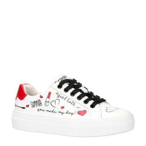 Braqeez Danni Dream Leren Sneakers Wit braqeez kopen in de aanbieding
