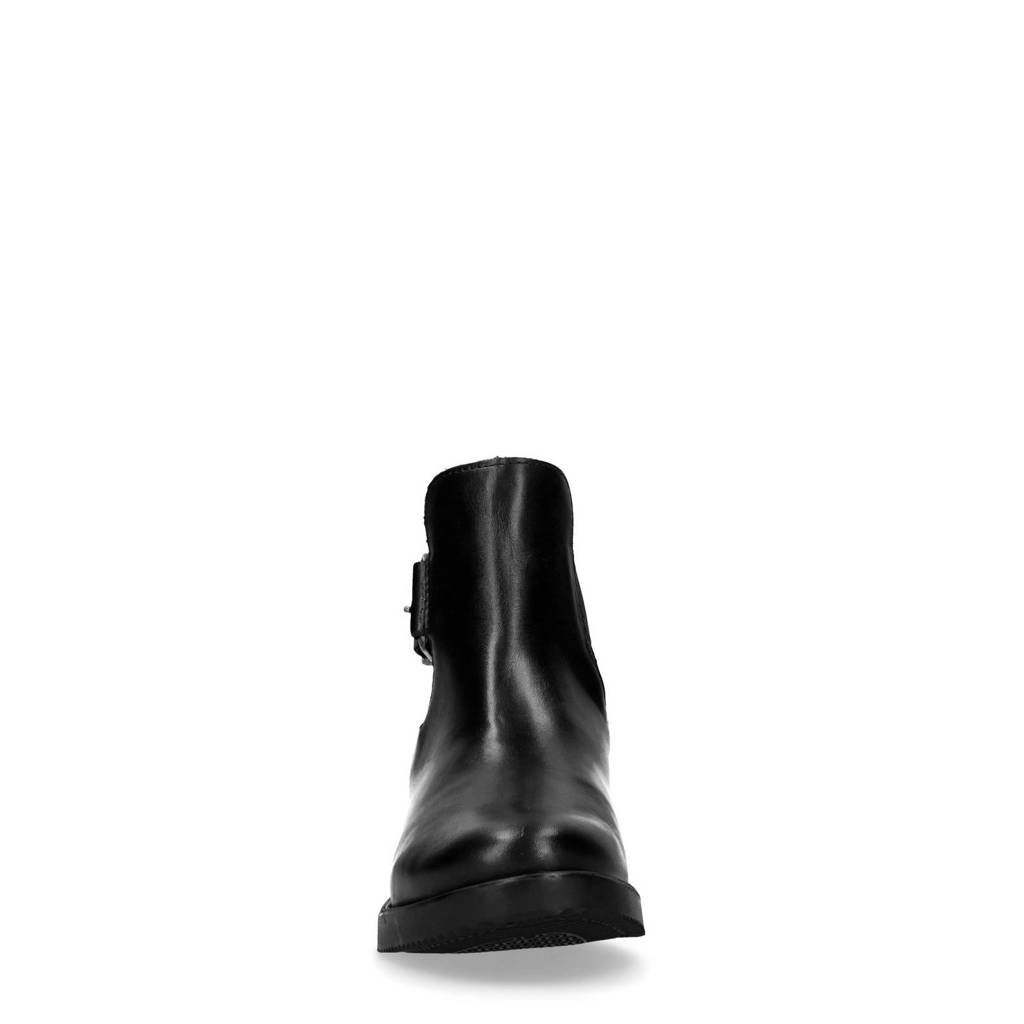 Zwart Enkelboots Zwart Leren Manfield Manfield Enkelboots Leren RqxXwYn5