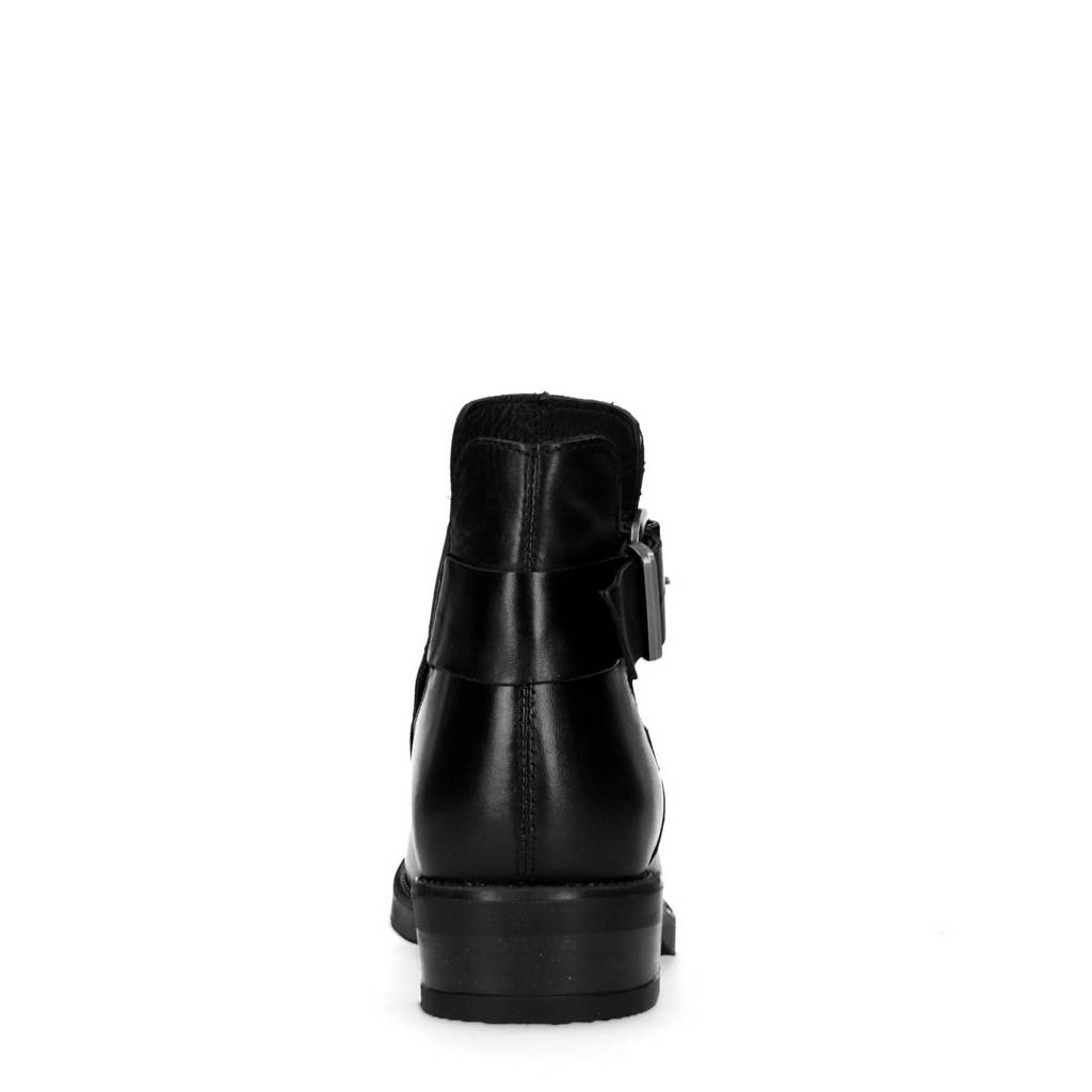 Zwart Enkelboots Zwart Leren Manfield Manfield Enkelboots Leren RqxXwYn5