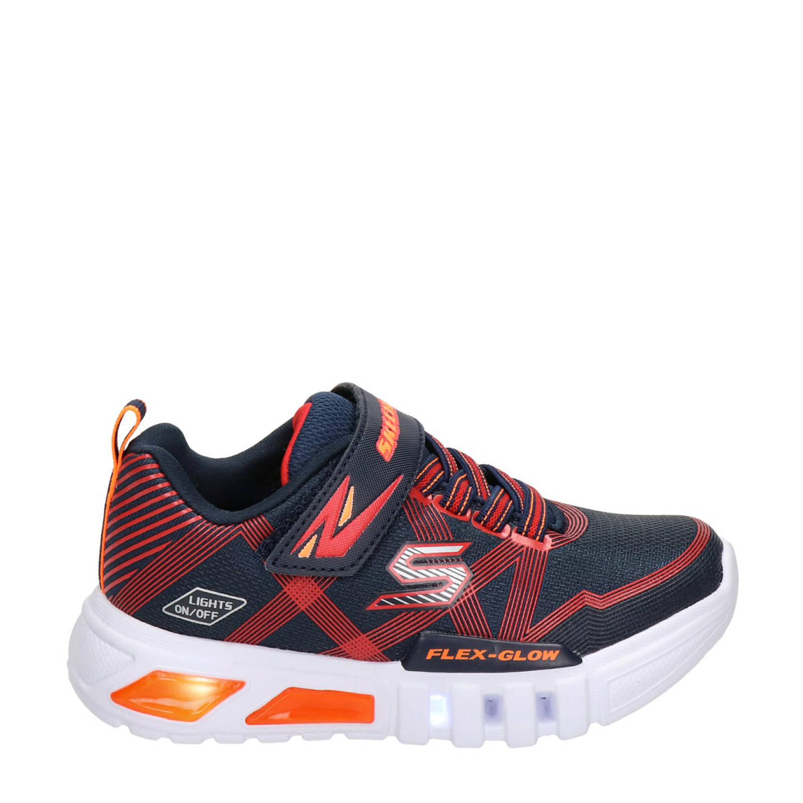 Skechers sneakers met lichtjes rood/blauw | wehkamp