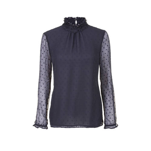 Promiss Top Met Stippenprint Blauw promiss kopen in de aanbieding Promiss Top Met Stippenprint Blauw promiss kopen in de aanbieding