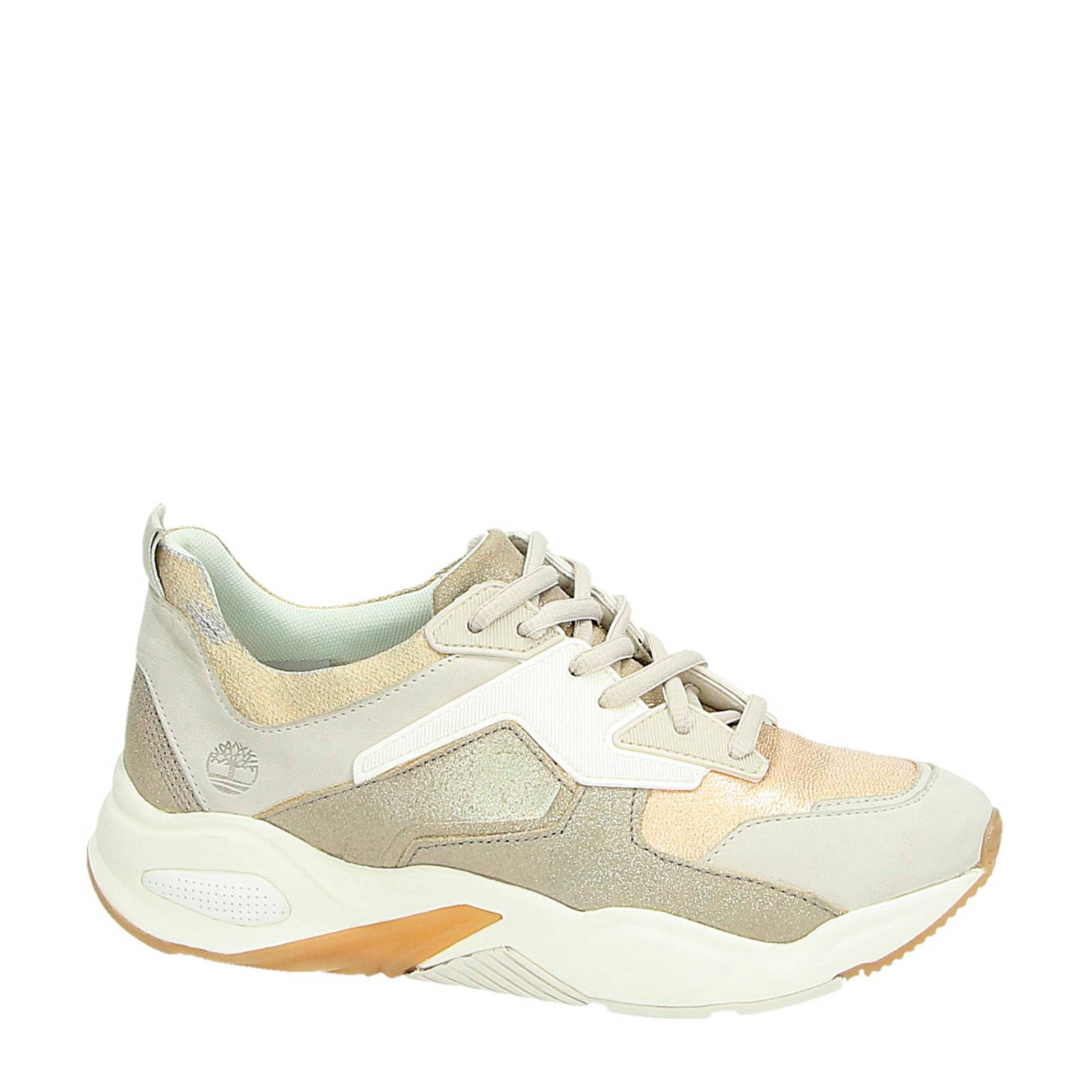Timberland Delphiville leren chunky sneakers goud | wehkamp