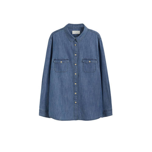 Violeta By Mango Katoenen Denim Blouse Blauw violeta by mango kopen in de aanbieding Violeta By Mango Katoenen Denim Blouse Blauw violeta by mango kopen in de aanbieding