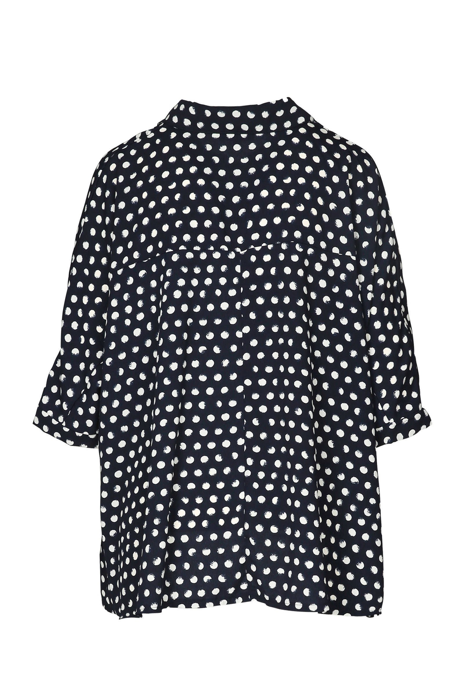 blouse blouse Cassis Cassis marine met stippen q0q74n