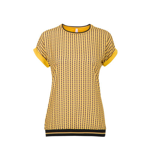 Miss Etam Regulier T Shirt Geel miss etam kopen in de aanbieding
