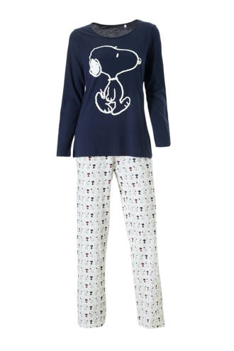 Snoopy pyjama blauw/ecru