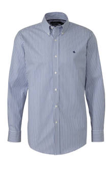 gestreept regular fit overhemd blauw