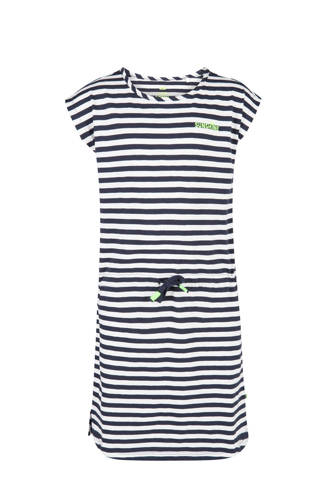 gestreepte jurk blauw