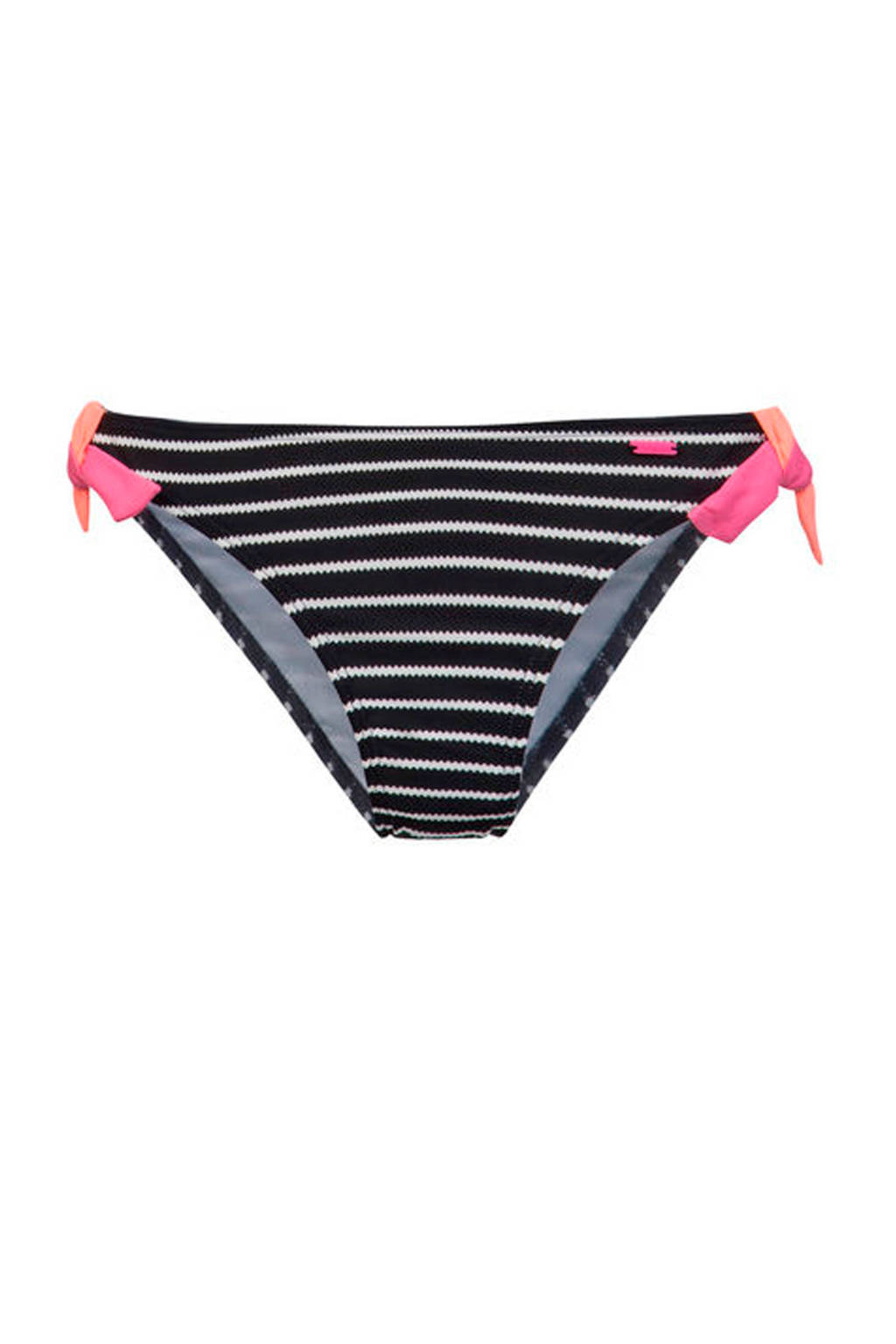 Protest bikinibroekje met streep zwart, Zwart/wit