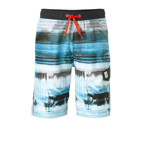 Protest Boardshort In All Over Print Blauw protest kopen in de aanbieding