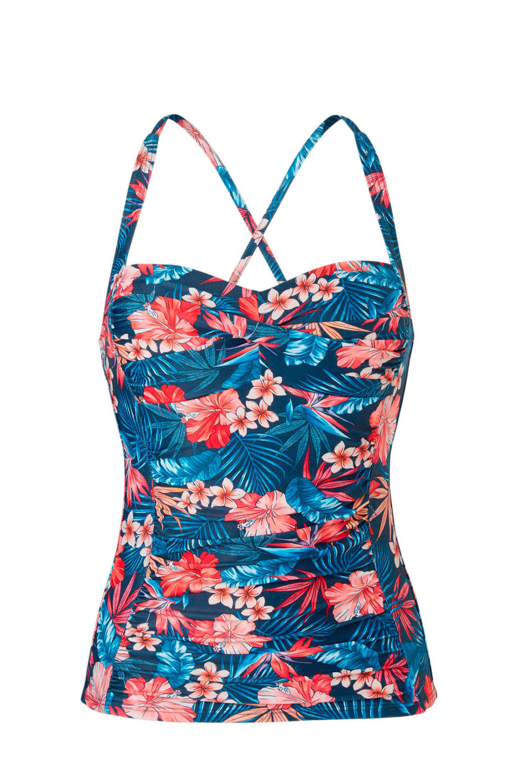Protesttankini Bloemen Protesttankini Bikinitop Met Bloemen Bikinitop Met Blauw Blauw q0rfwq