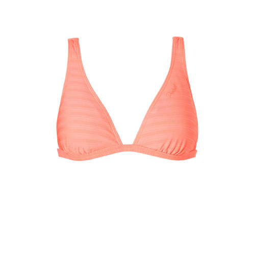 Protest Mix Match Halter Bikinitop Met Geribde Jacquardstof Koraalroze protest kopen in de aanbieding