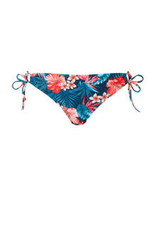 strik bikinibroekje met all over print blauw