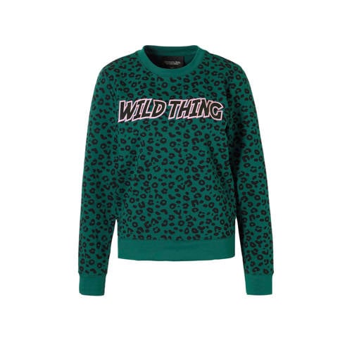 Colourful Rebel Trui Met Panterprint Groen colourful rebel kopen in de aanbieding Colourful Rebel Trui Met Panterprint Groen colourful rebel kopen in de aanbieding