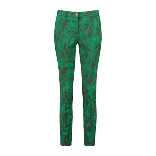 Expresso Jaquard Broek Bloem Met Bladdessin Groen expresso kopen in de aanbieding Expresso Jaquard Broek Bloem Met Bladdessin Groen expresso kopen in de aanbieding