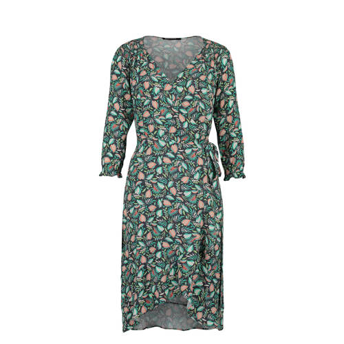 Expresso overslagjurk Doutzen met all over print blauw Expresso overslagjurk Doutzen met all over print blauw