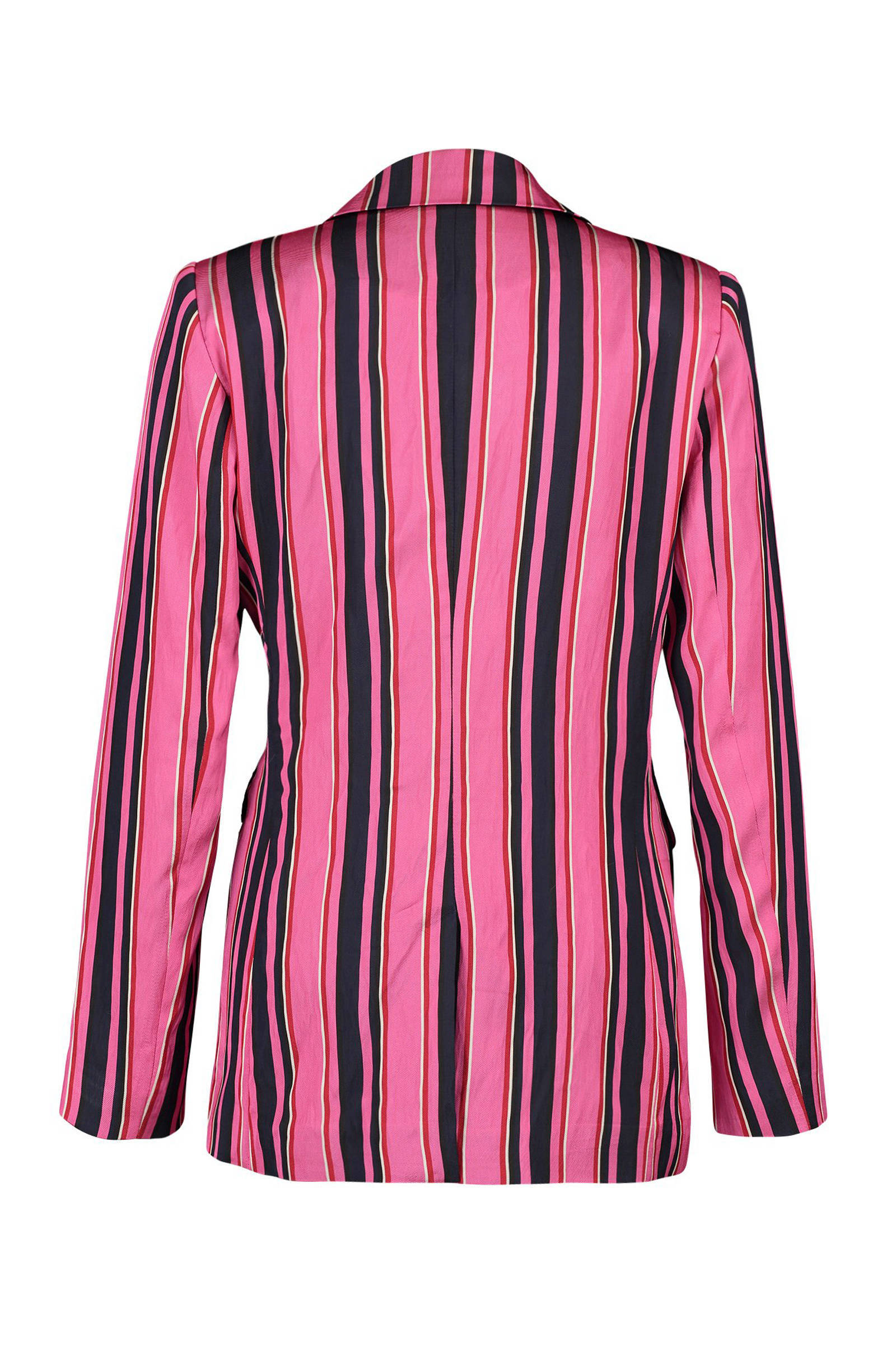 gestreepte satijnen blazer roze gestreepte satijnen blazer roze