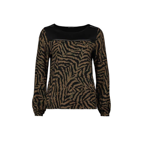 Expresso Top Met Tijgerprint Kaki expresso kopen in de aanbieding Expresso Top Met Tijgerprint Kaki expresso kopen in de aanbieding