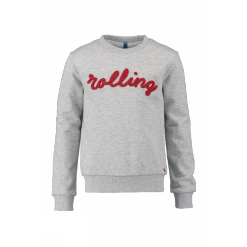 Cks Kids Sweater Bernie Met Tekst Grijs cks kids kopen in de aanbieding